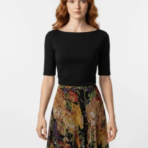 vintage zijden bloemen rok