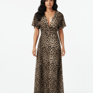 leopard maxi dress