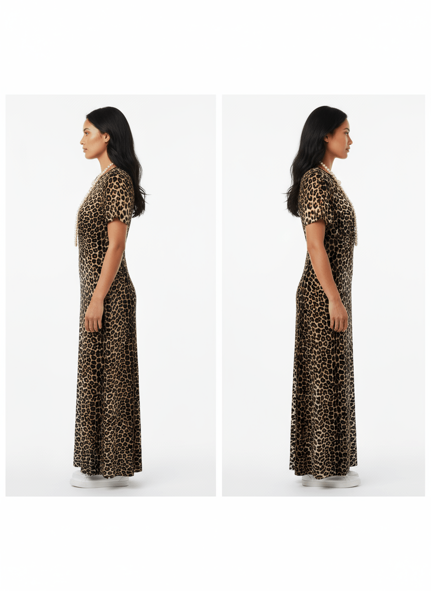 leopard maxi dress