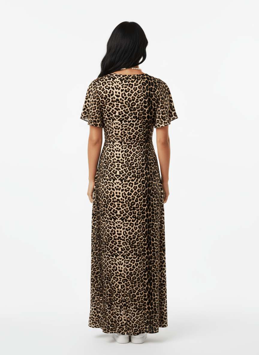 leopard maxi dress